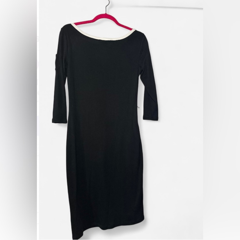 Retro 90s/Y2K Lauren Ralph Lauren Black Boatneck Dress Women’s Small - Picture 3 of 9